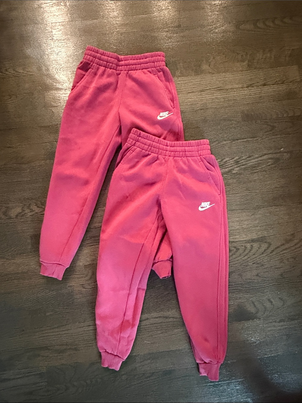 Nike Kids Pink Sweat Joggers with Swoosh size small